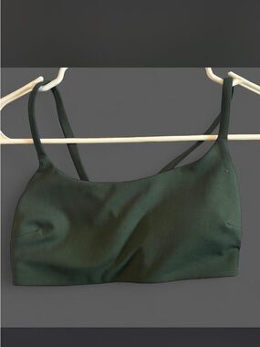 Lululemon  Wunder strappy dark green sports bra with racer back size Medium